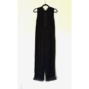 Yyigal Jumpsuit 6 Womens Black Sleeveless Wide Leg Boho